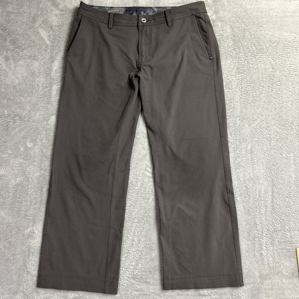 Lululemon Pants Mens 36x28 Gray Pinstripe Activewear Chino Straight Leg Stretch